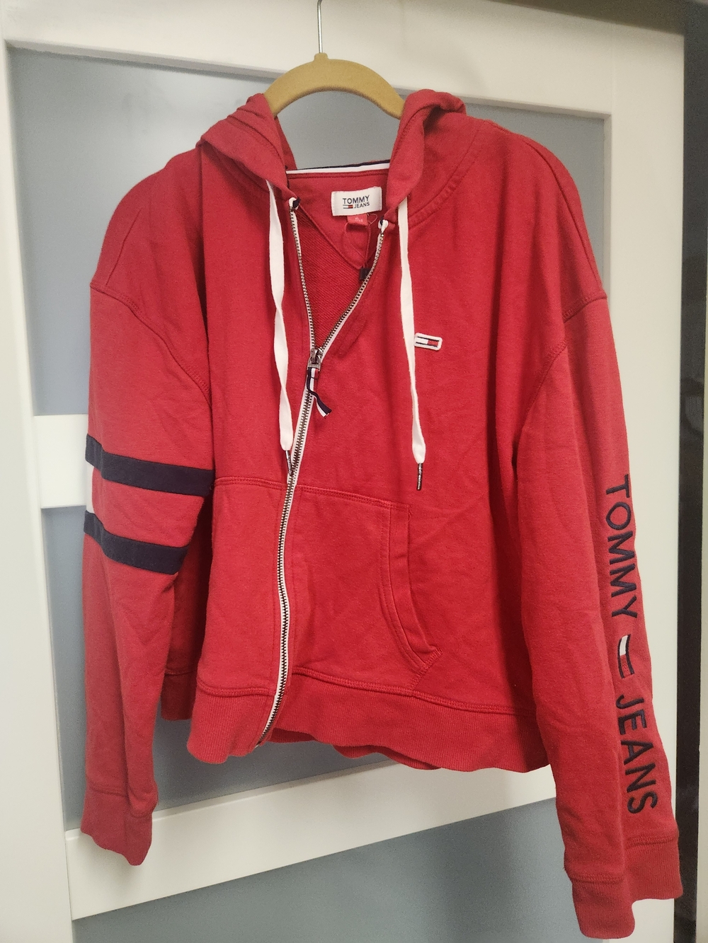Tommy Hilfiger Men’s Red Zip Hoodie